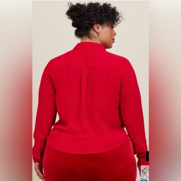 Torrid sz 5 red blouse NWT - Picture 5 of 9